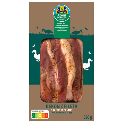 Bekon z fileta z kaczki w przyprawie klasycznej   Pewni Dobrego 320 g