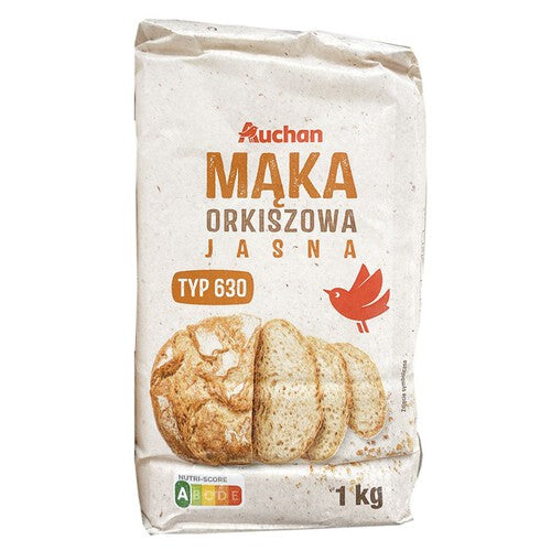 Mąka orkiszowa jasna typ 630 Auchan 1 kg