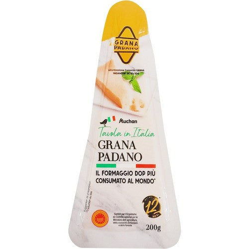 Ser twardy z mleka krowiego Grana Padano Auchan 200 g