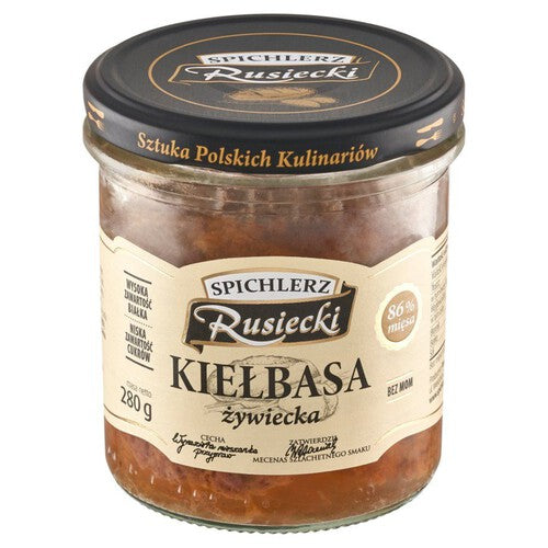 Kiełbasa Żywiecka. Konserwa wieprzowa Spichlerz Rusiecki 280 g