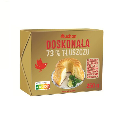 Margaryna Doskonała do pieczenia gotowania i smażenia 73% Auchan 250 g