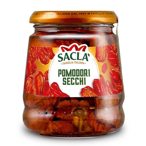 Pomidory suszone w słońcu, przyprawione w oleju słonecznikowym. Sacla 280 g