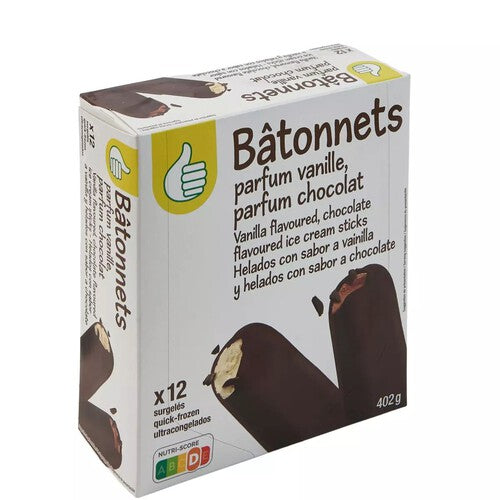 Lody o smaku wanilii i czekolady Auchan 12 sztuk