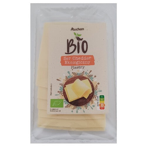 BIO Ser Cheddar plastry Auchan 125 g
