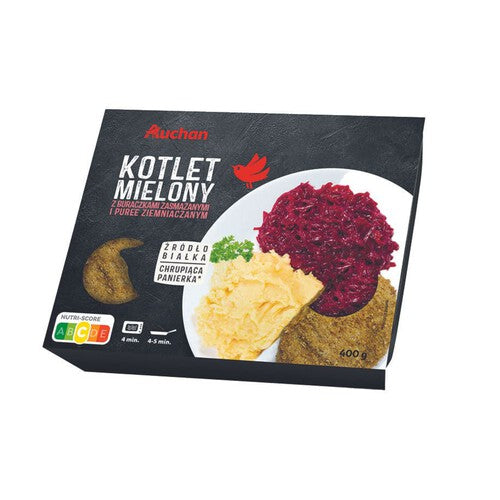 Kotlet mielony z burakami i puree  Auchan 400 g