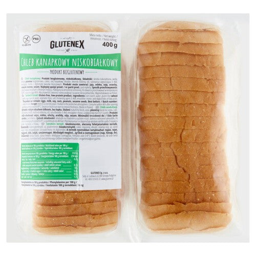 Chleb kanapkowy bezglutenowy niskobiałkowy Glutenex 400 g