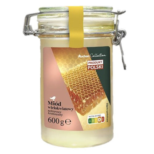 Miód nektarowy wielokwiatowy kremowany Auchan Collection 600 g