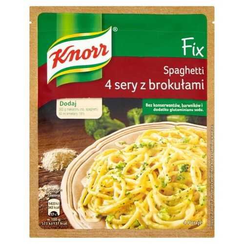Fix Spaghetti 4 sery z brokułami Knorr 47 g