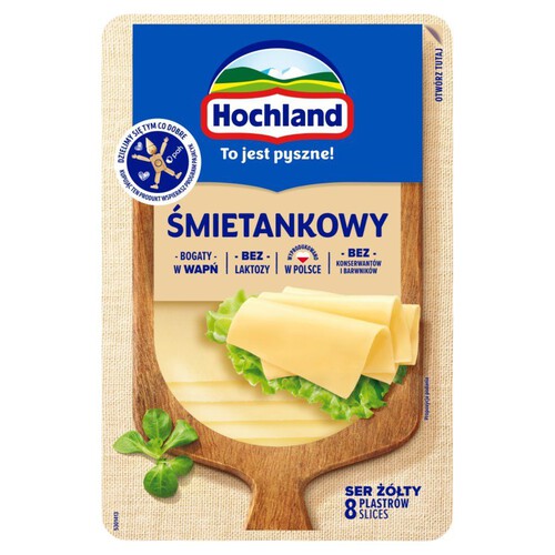 Śmietankowy ser żółty w plastrach Hochland 135 g