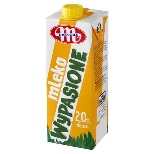 Wypasione mleko UHT  2%   Mlekovita 1 l