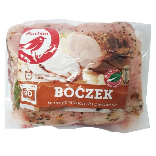 Boczek w przyprawach do pieczenia Auchan na wagę ok. 800 g