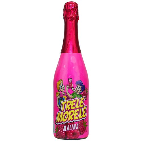 Napój gazowany o smaku malinowym Trele Morele 750 ml