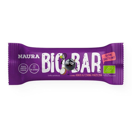 BIO Baton daktylowy o smaku kokos & czarna porzeczka Naura 35 g