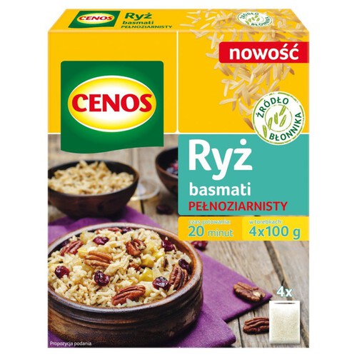 Ryż basmati pełnoziarnisty  Cenos 4 x 100 g