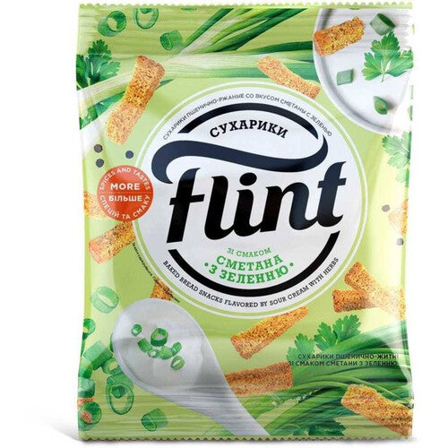Sucharki o smaku śmietany i ziół Flint 70 g
